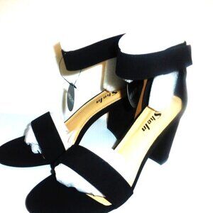 SHO1 - Sheln Velvet WOMANS' SHOES SZ 9W Ladies Black Shoes Dress Shoes Ankle